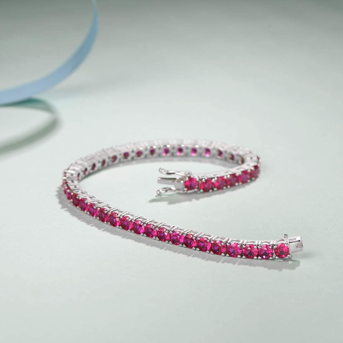 Amethyst Crystal Tennis Bracelet