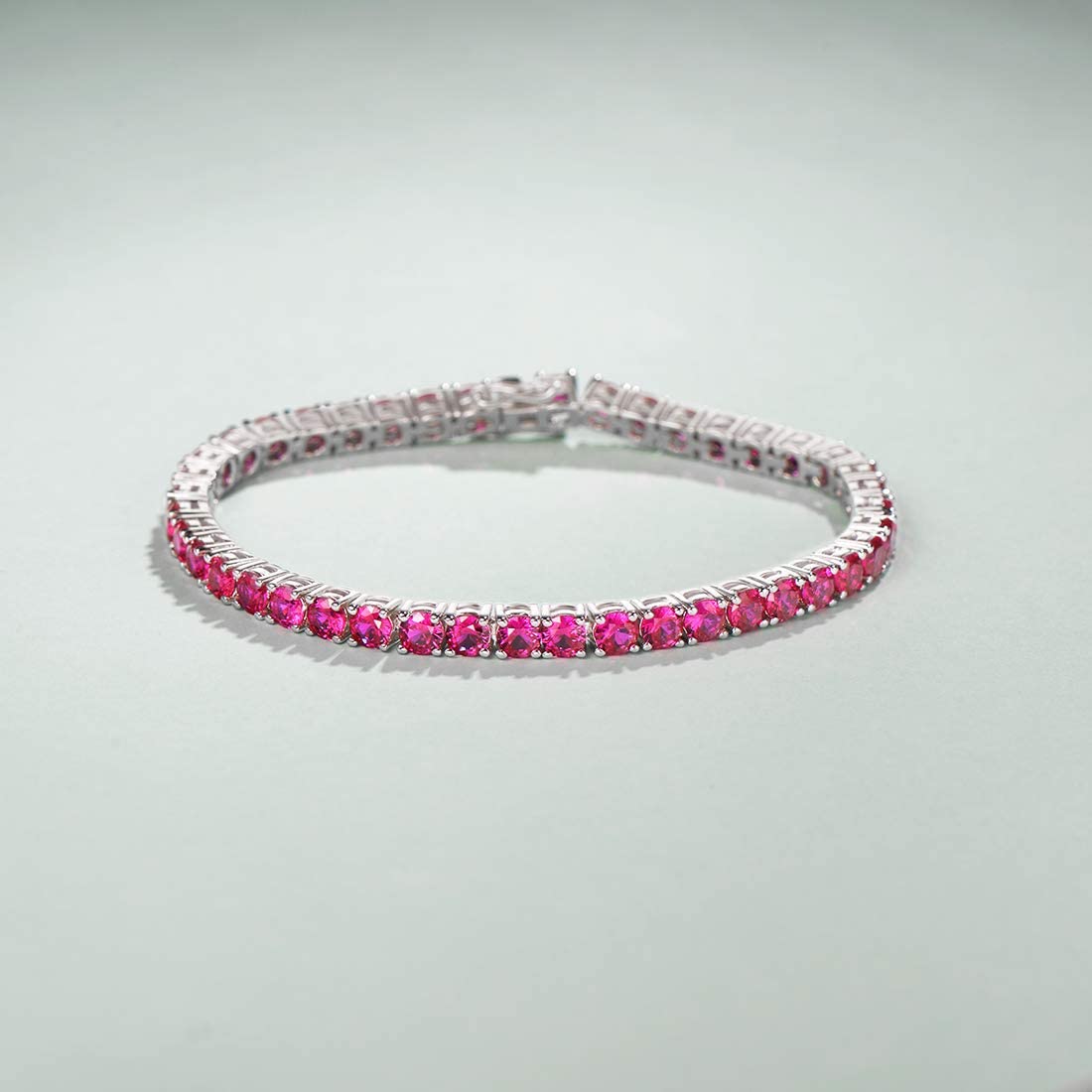 Amethyst Crystal Tennis Bracelet