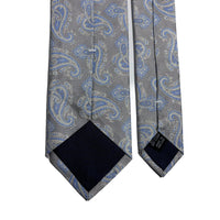 Light Gray Paisley Jacquard Silk Tie