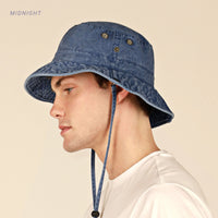 Wide Brim Bucket Hat for Summer – Cotton UPF Protection & Adjustable