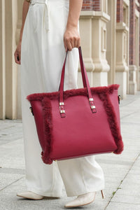 MKF Liza with Faux Fur Women Tote Bag by Mia K