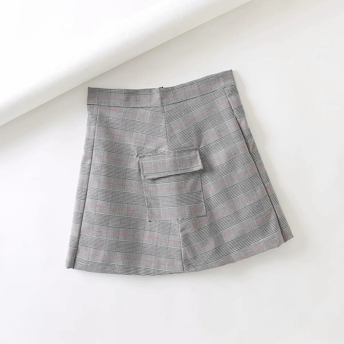 Plaid Pleated Short Skirt