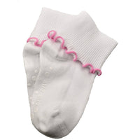 Sierra Socks Girls Cotton Lettuce Ruffle Ripple Edge Turn Cuff
