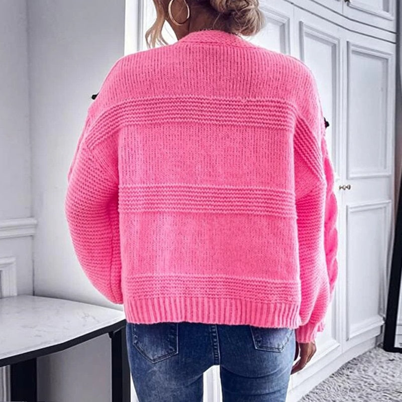 Strawberry Knitted Cardigan