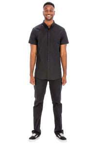 SIGNATURE SHORT SLEEVE BUTTON DOWN SHIRT M3514