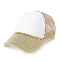 Two-Tone Foam Trucker Cap with Rope – Adjustable Mesh Trucker Hat