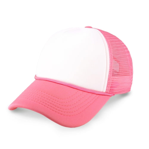 Two-Tone Foam Trucker Cap with Rope – Adjustable Mesh Trucker Hat