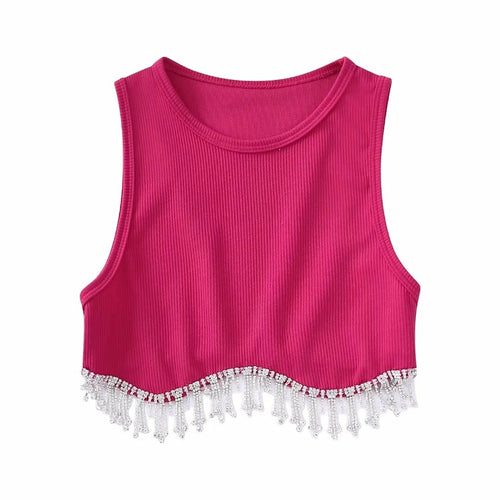 Beading Crop Top