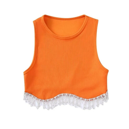 Beading Crop Top