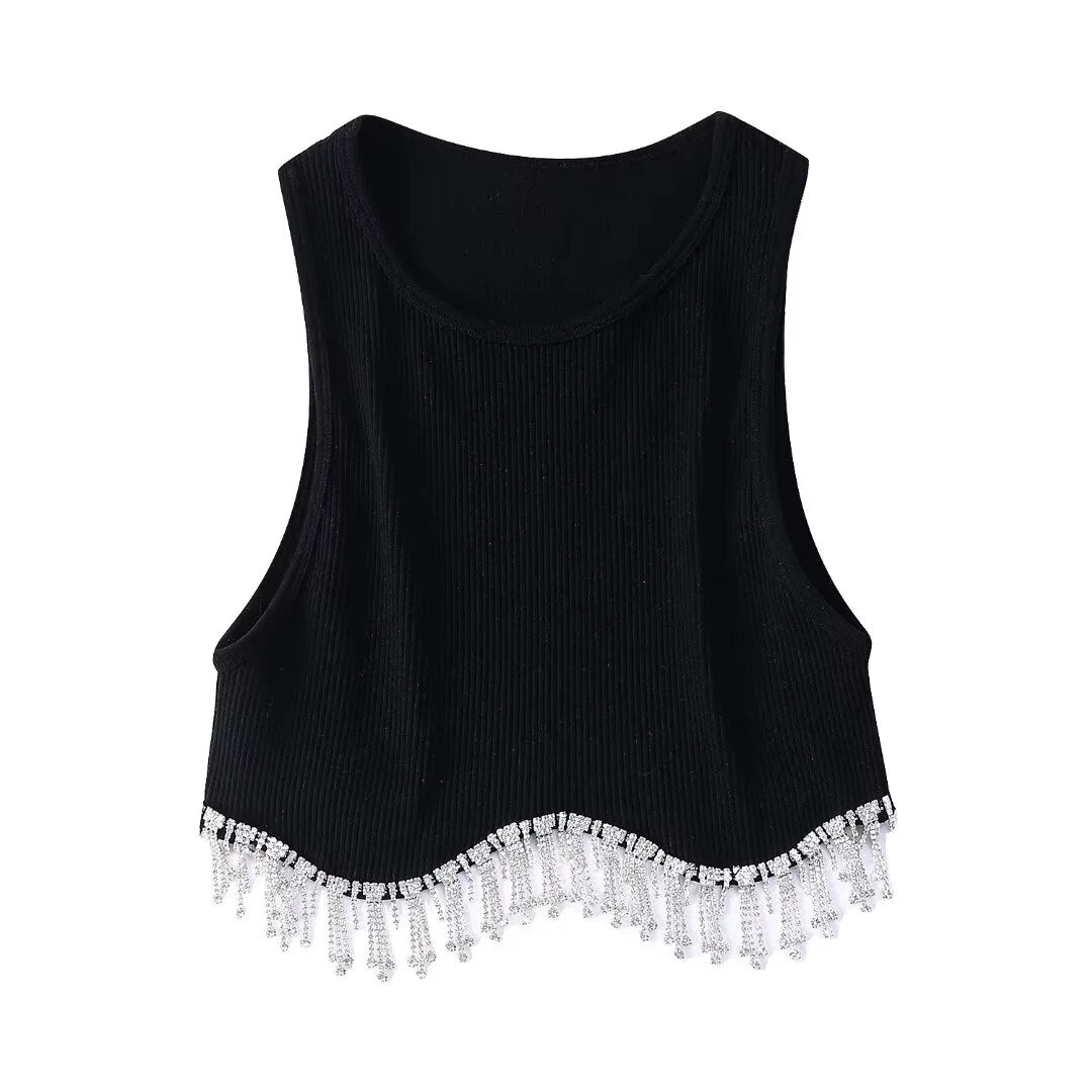 Beading Crop Top