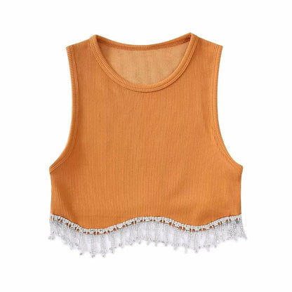 Beading Crop Top