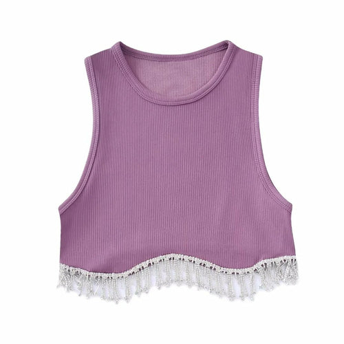 Beading Crop Top