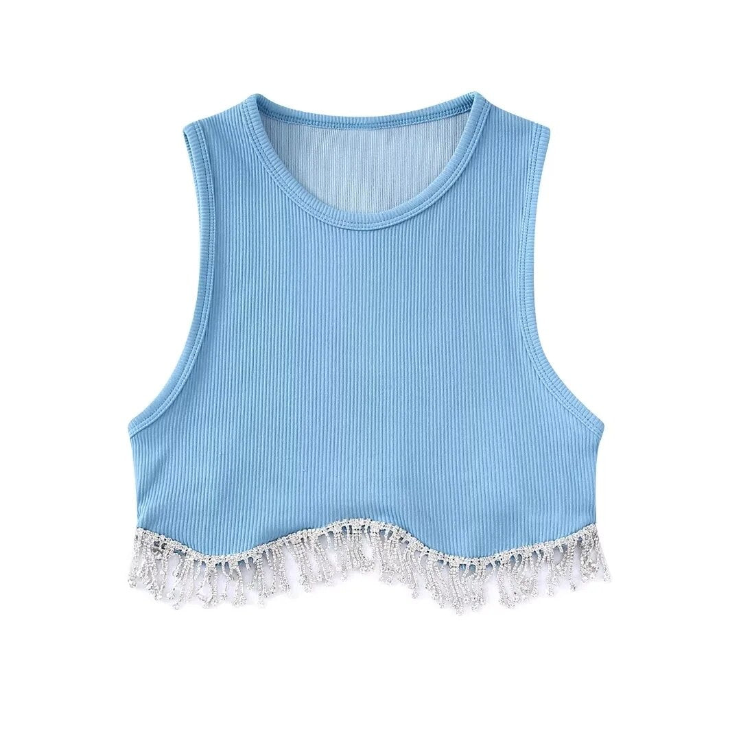 Beading Crop Top