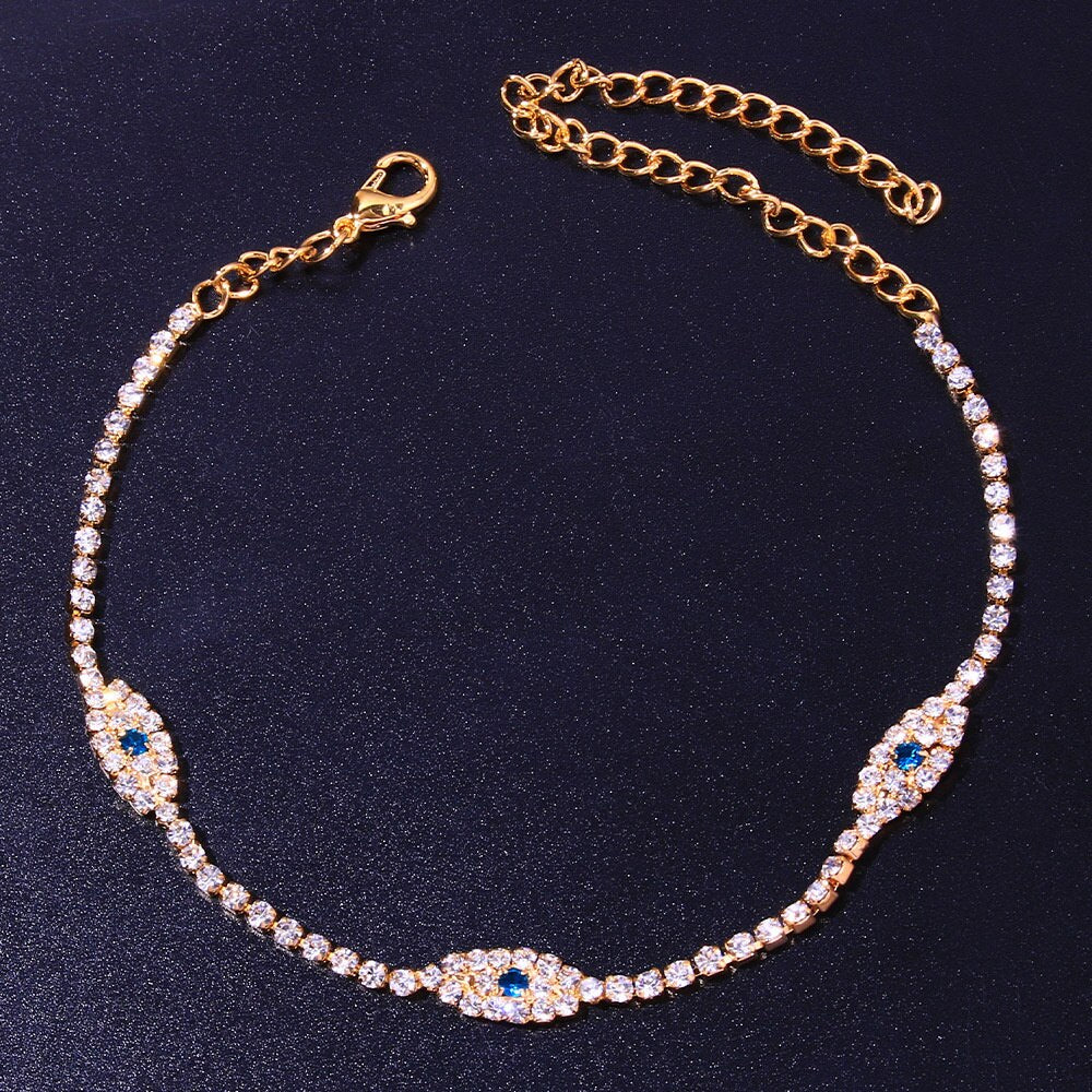 Blue Evil Eye Anklet Bracelet 