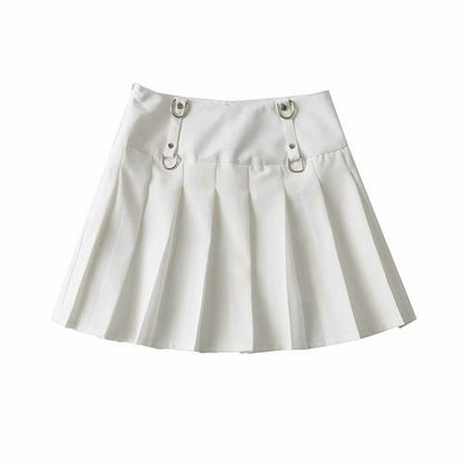 Fashion Women High Waist Pleated Skirt