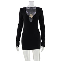 Women Clothing Sexy Low Cut Hollow Out Cutout out Tight Flattering