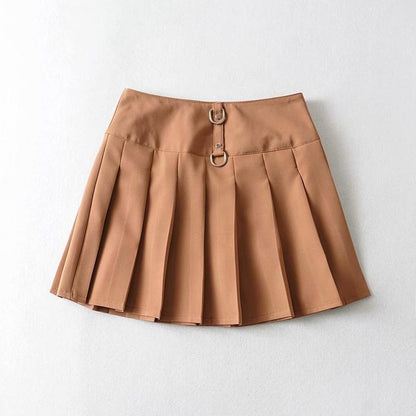 Fashion Women High Waist Pleated Skirt