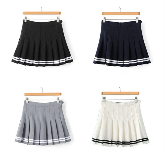 Striped Mini Skirt Harajuku Preppy Kawaii