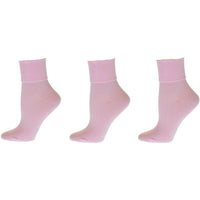 Turn Cuff Organic Cotton Seamless Toe in Convenient 3 Pair Packs