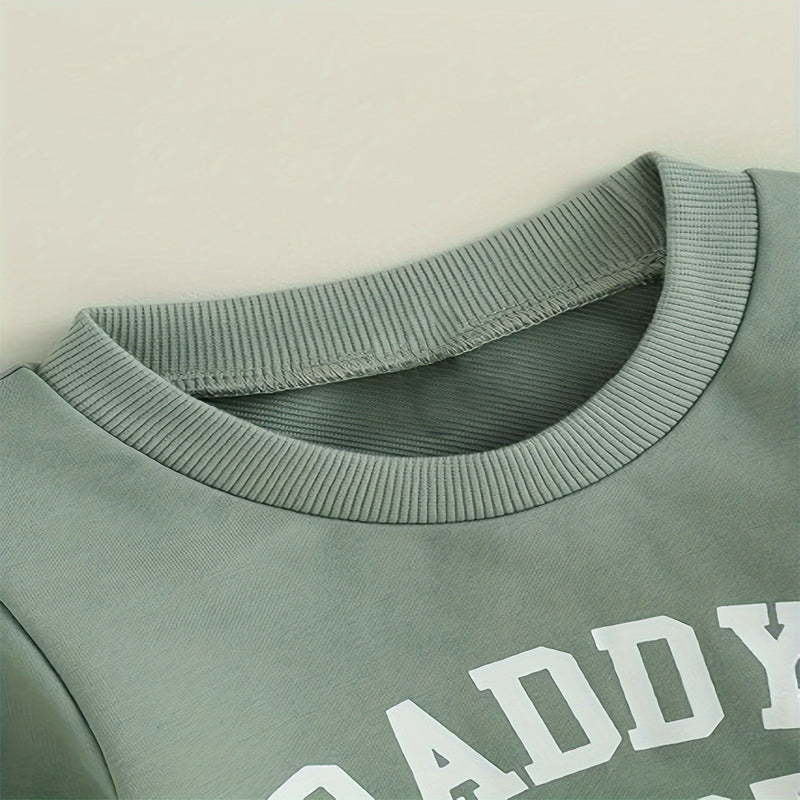 Baby Girl's 2-Piece Letter Print Sweater Set Long Sleeve Pullover And