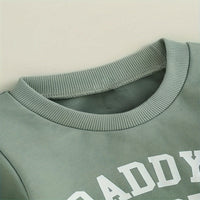 Baby Girl's 2-Piece Letter Print Sweater Set Long Sleeve Pullover And