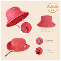 Wide Brim Bucket Hat for Summer – Cotton UPF Protection & Adjustable
