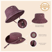 Wide Brim Bucket Hat for Summer – Cotton UPF Protection & Adjustable
