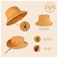 Wide Brim Bucket Hat for Summer – Cotton UPF Protection & Adjustable