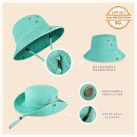 Wide Brim Bucket Hat for Summer – Cotton UPF Protection & Adjustable