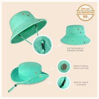 Wide Brim Bucket Hat for Summer – Cotton UPF Protection & Adjustable