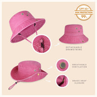 Wide Brim Bucket Hat for Summer – Cotton UPF Protection & Adjustable