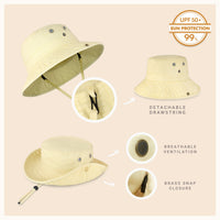 Wide Brim Bucket Hat for Summer – Cotton UPF Protection & Adjustable