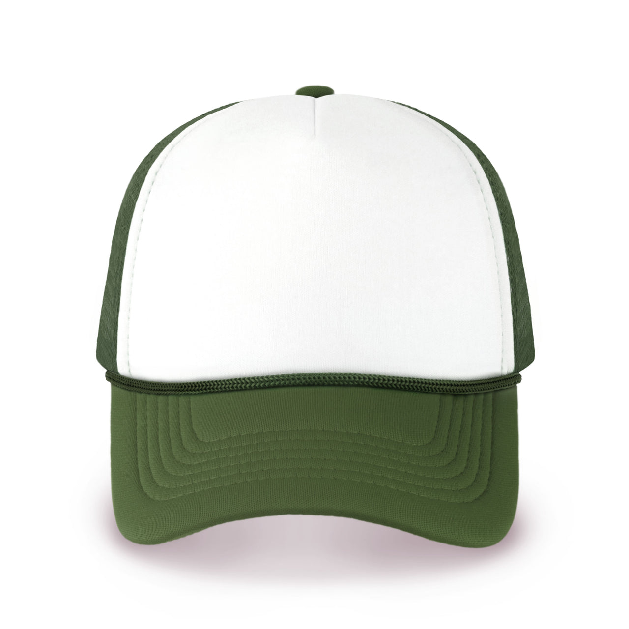Two-Tone Foam Trucker Cap with Rope – Adjustable Mesh Trucker Hat