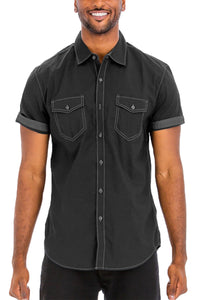 Outline Stitch Two Pocket Shirt MWSAN92225