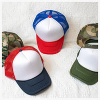 Two-Tone Foam Trucker Cap with Rope – Adjustable Mesh Trucker Hat