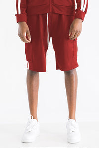 TWO STRIPE CARGO POCKET TRACK SHORTS SP300