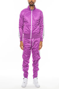 Striped Tape Front Pleat Track Suit SET566-766