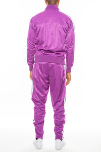 Striped Tape Front Pleat Track Suit SET566-766