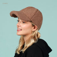 Sherpa Baseball Cap for Winter – Cozy Fleece Adjustable Dad Hat