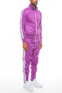 Striped Tape Front Pleat Track Suit SET566-766
