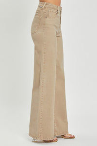 RISEN Full Size Tummy Control High Rise Wide Leg Jeans Plus Size