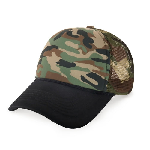 Two-Tone Foam Trucker Cap with Rope – Adjustable Mesh Trucker Hat