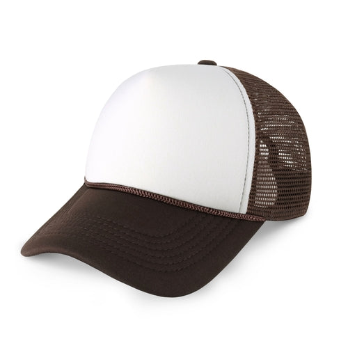 Two-Tone Foam Trucker Cap with Rope – Adjustable Mesh Trucker Hat