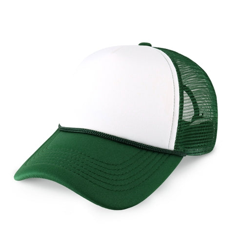 Two-Tone Foam Trucker Cap with Rope – Adjustable Mesh Trucker Hat