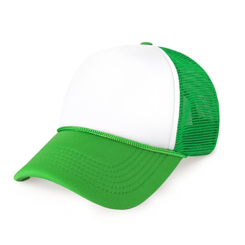 Two-Tone Foam Trucker Cap with Rope – Adjustable Mesh Trucker Hat