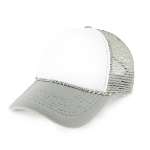 Two-Tone Foam Trucker Cap with Rope – Adjustable Mesh Trucker Hat