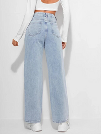 Women High Rise Denim Jeans(Size32)(Colorlight blue)