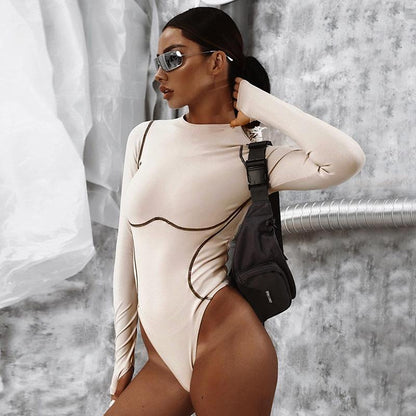 Long sleeve Slim Bodycon Bodysuit