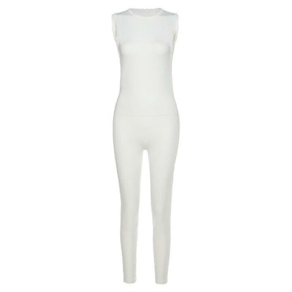 New Jumpsuit Women Elastic Hight Casual Fitness Sporty Rompers