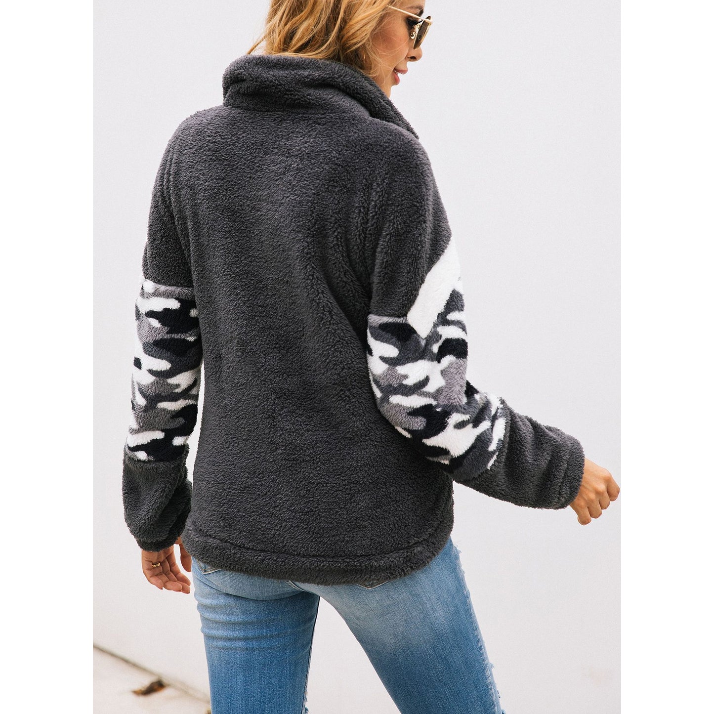 Patchwork Camouflage Printed Autumn Sweatshirts